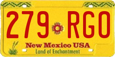 NM license plate 279RGO