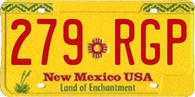 NM license plate 279RGP