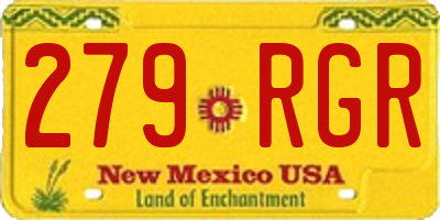 NM license plate 279RGR