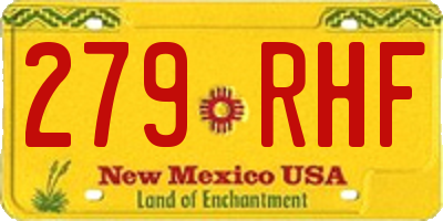 NM license plate 279RHF