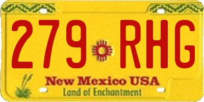 NM license plate 279RHG