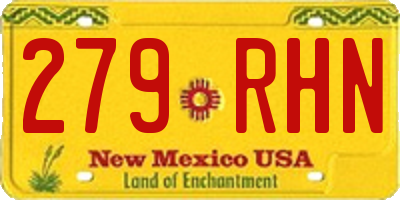 NM license plate 279RHN