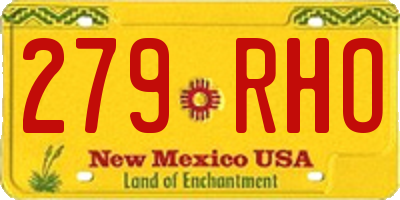 NM license plate 279RHO