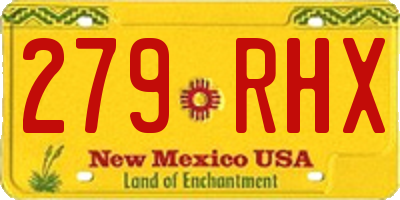NM license plate 279RHX