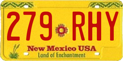 NM license plate 279RHY