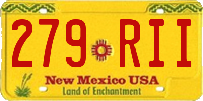 NM license plate 279RII