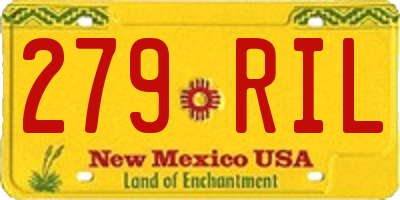 NM license plate 279RIL