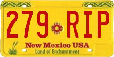 NM license plate 279RIP