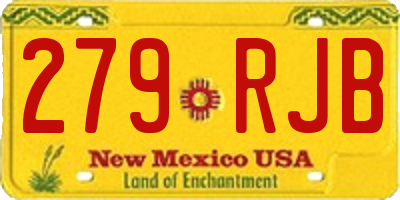 NM license plate 279RJB