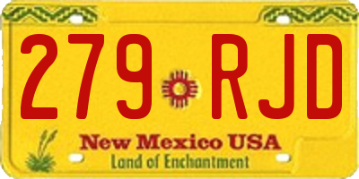 NM license plate 279RJD