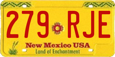 NM license plate 279RJE