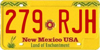 NM license plate 279RJH