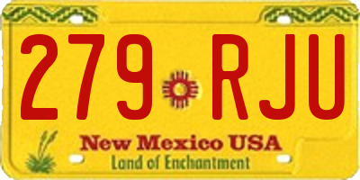 NM license plate 279RJU