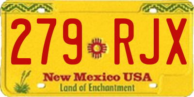 NM license plate 279RJX