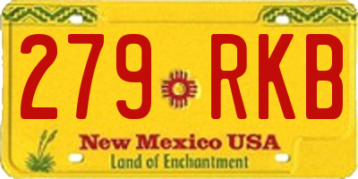 NM license plate 279RKB