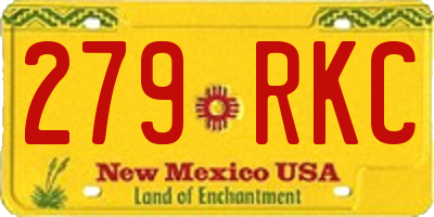 NM license plate 279RKC