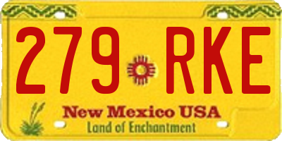 NM license plate 279RKE