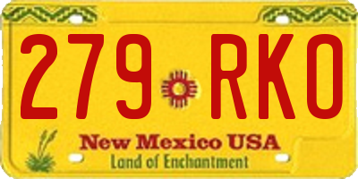 NM license plate 279RKO