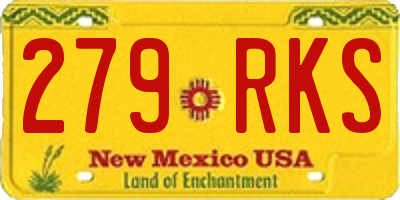 NM license plate 279RKS