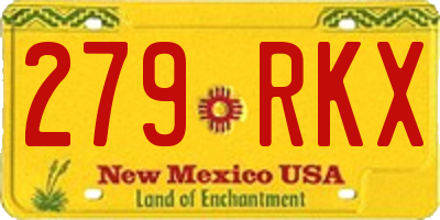 NM license plate 279RKX