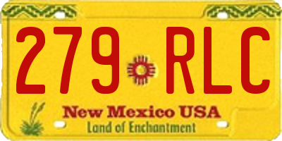 NM license plate 279RLC