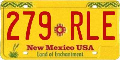 NM license plate 279RLE
