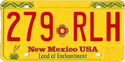 NM license plate 279RLH