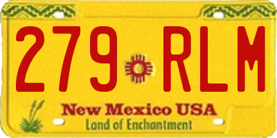 NM license plate 279RLM