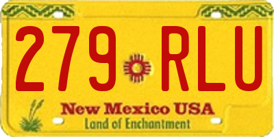 NM license plate 279RLU