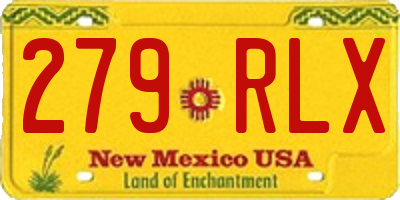 NM license plate 279RLX