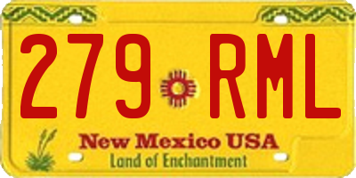 NM license plate 279RML