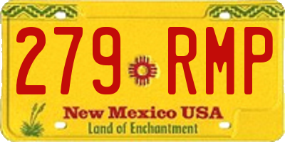 NM license plate 279RMP