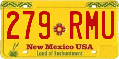 NM license plate 279RMU