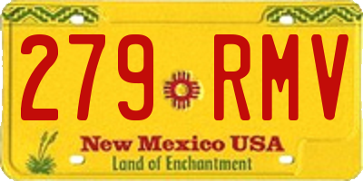 NM license plate 279RMV