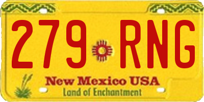 NM license plate 279RNG
