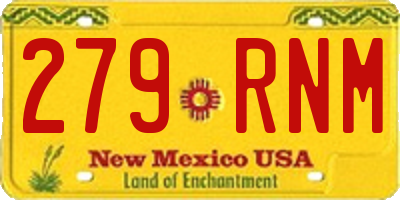 NM license plate 279RNM