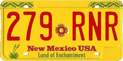 NM license plate 279RNR