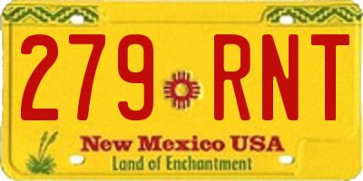 NM license plate 279RNT