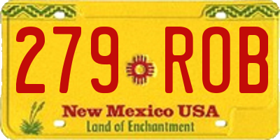 NM license plate 279ROB