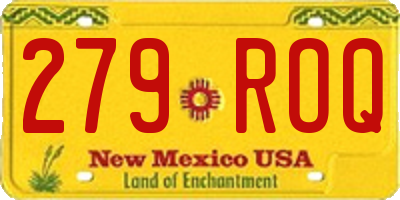 NM license plate 279ROQ