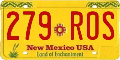 NM license plate 279ROS