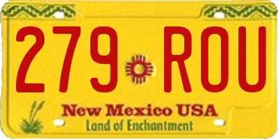 NM license plate 279ROU