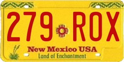 NM license plate 279ROX