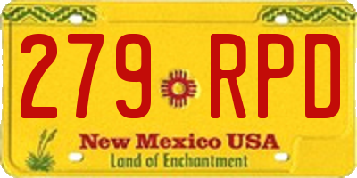 NM license plate 279RPD