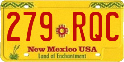 NM license plate 279RQC