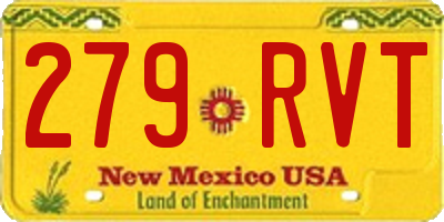 NM license plate 279RVT