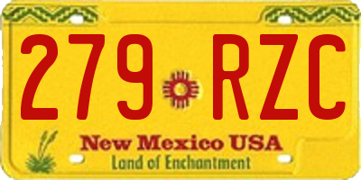 NM license plate 279RZC