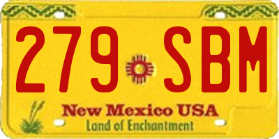 NM license plate 279SBM