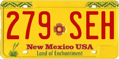NM license plate 279SEH