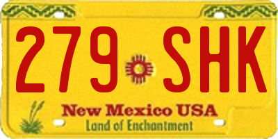 NM license plate 279SHK